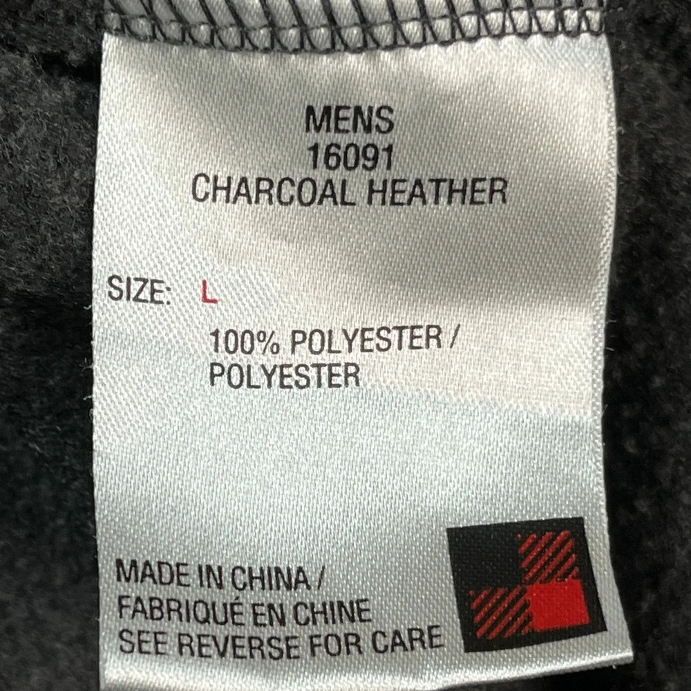 Woolrich‎ Jacket Mens Large Charcoal Gray Heathered Long Sleeve Full Zip Fleece